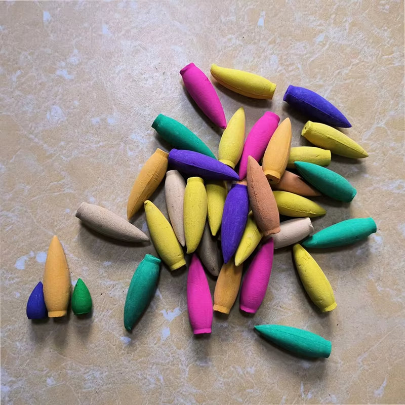 100G Natural Oversized Backflow Incense Cones 30 Minutes Sandalwood Lavender Scents for Home Jasmine Big Cone Incense