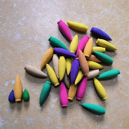 100G Natural Oversized Backflow Incense Cones 30 Minutes Sandalwood Lavender Scents for Home Jasmine Big Cone Incense
