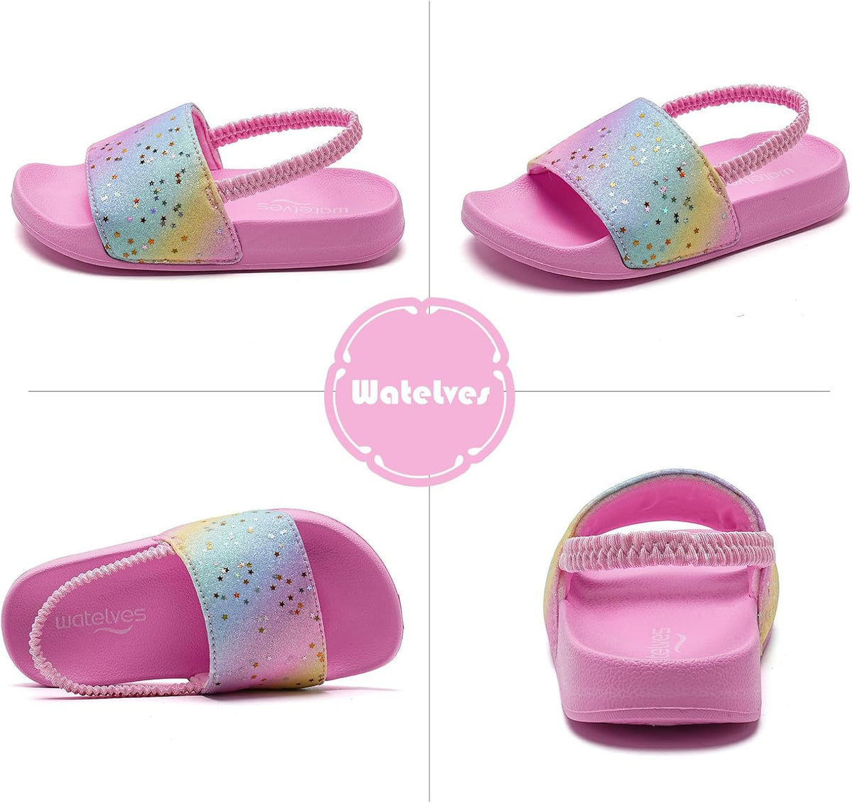 Toddler Boys Girls Slides Sandals for Swim Beach Kids Water Shoes Casual Summer Slippers