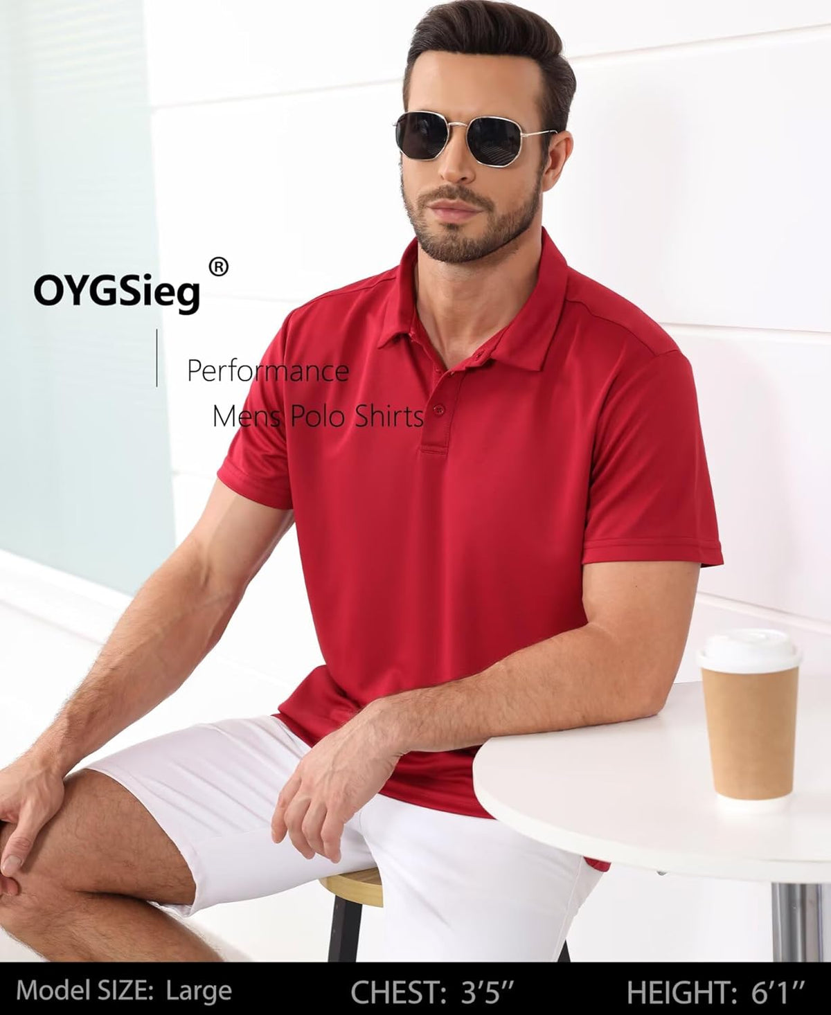 5 Pack Polo Shirts for Men Short Sleeve Collared Golf Polos