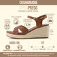 Prego Espadrille Wedge Sandals for Women, Crisscross Open Toe Wedge Heels with Adjustable Ankle Strap