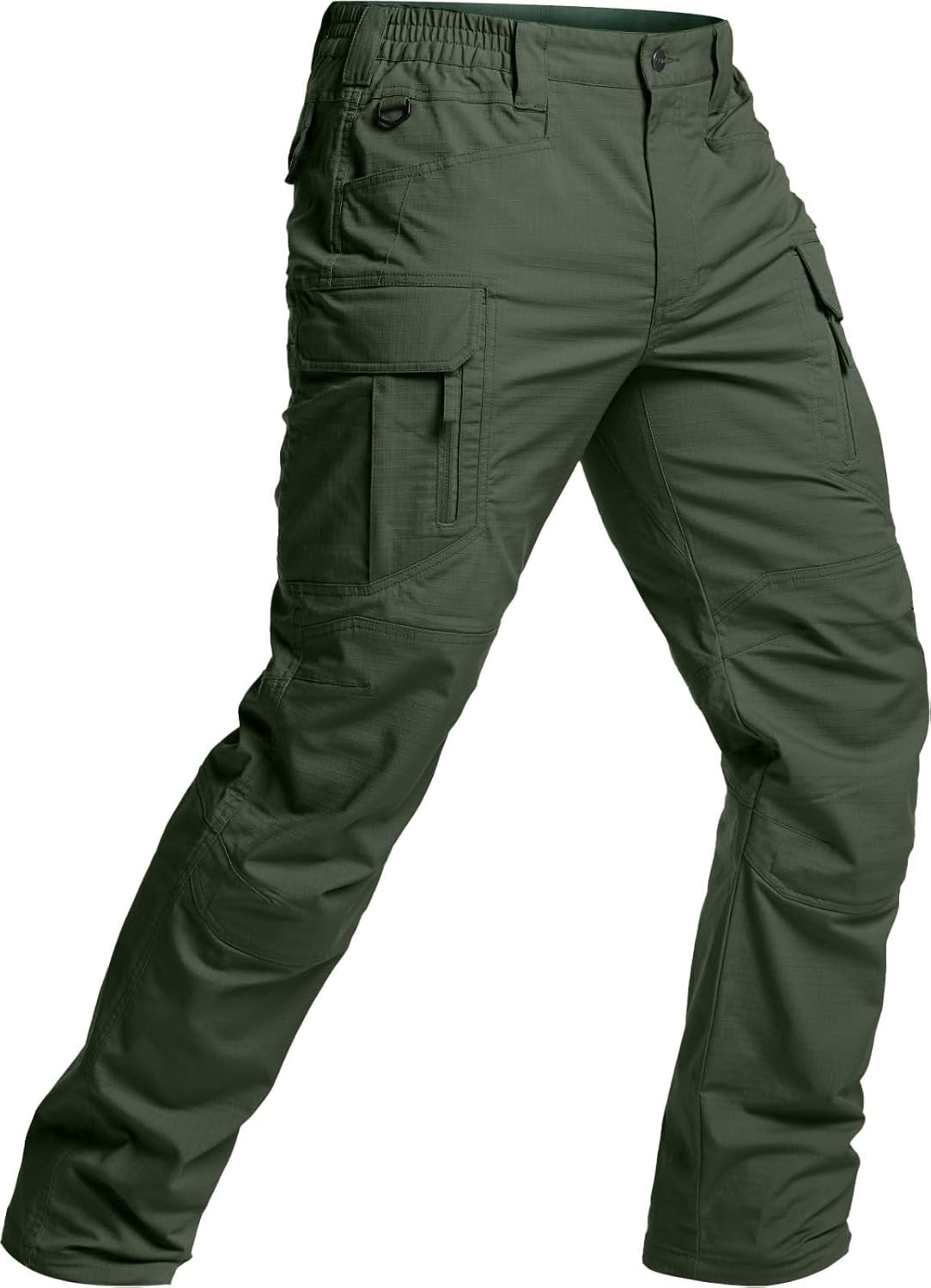 Men'S Flex Stretch Tactical Pants, Water Resistant Ripstop Cargo Pants, Lightweight EDC Outdoor Work Hiking Pants