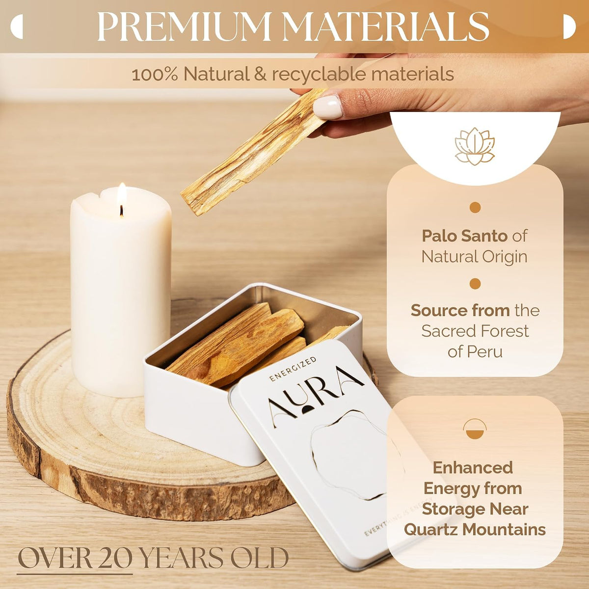 Palo Santo Sticks - Palo Santo Stick - Authentic Real Palosanto - Premium Palosanto - Smudging - from Peru - Palo - 8 Sticks