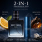Men’s Perfume Set 2-in-1 Spray & Solid Cologne Long Lasting Fresh Woody Scent Portable Travel Date Fragrance Gift for Men