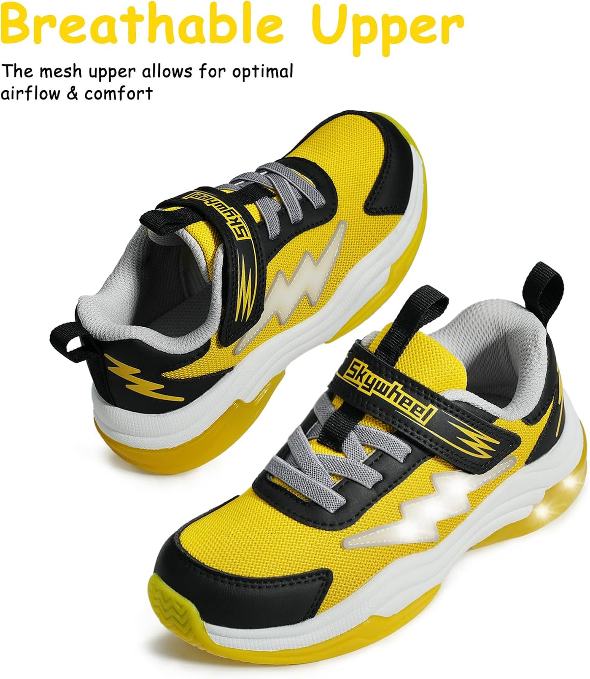 Kids Sneakers for Boy Light up Shoes with Switch - Little/Big Kid