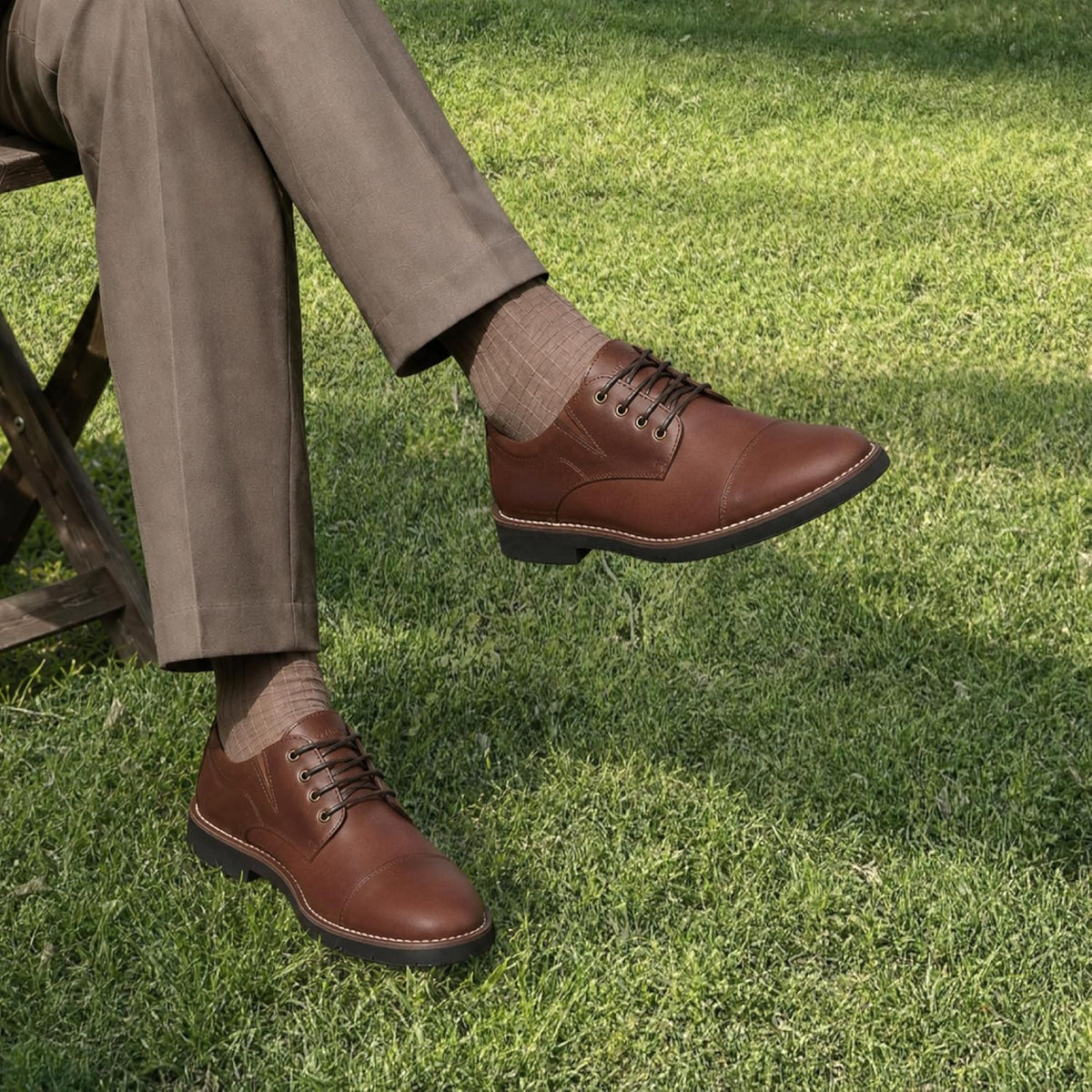 Genuine Leather Derby Shoes for Men