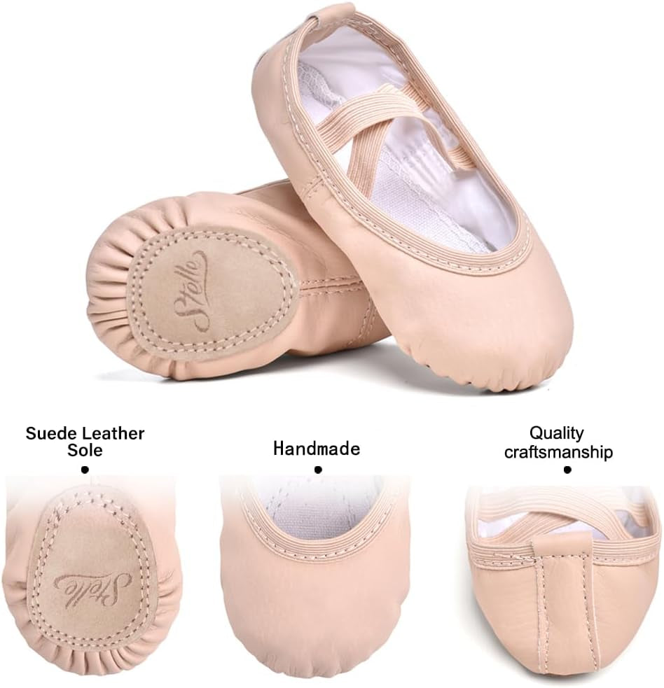 Ballet Shoes for Girls Toddler Soft Leather Split Sole