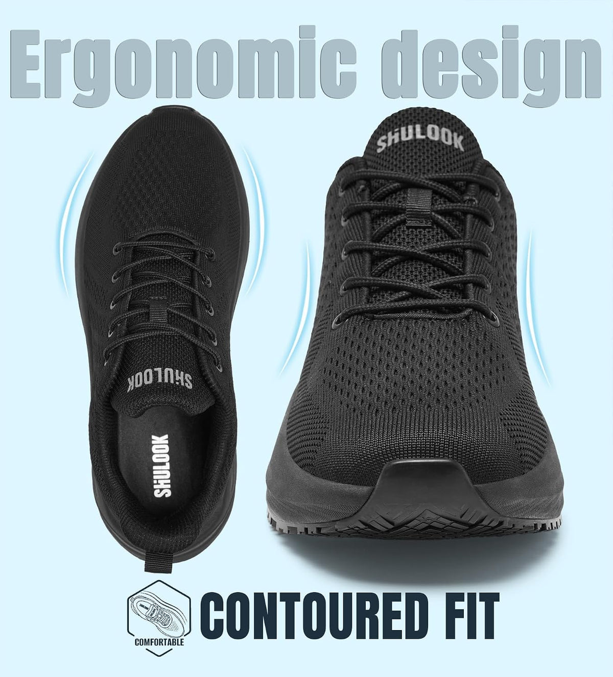 Men'S Non Slip Work Shoes Restaurant Kitchen Nurse Food Service