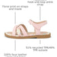Girls' Toddler Flat Sandal with Adjustable Ankle Strap