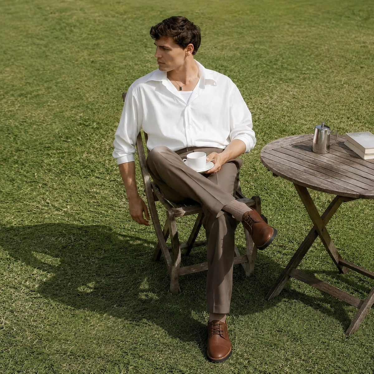 Genuine Leather Derby Shoes for Men