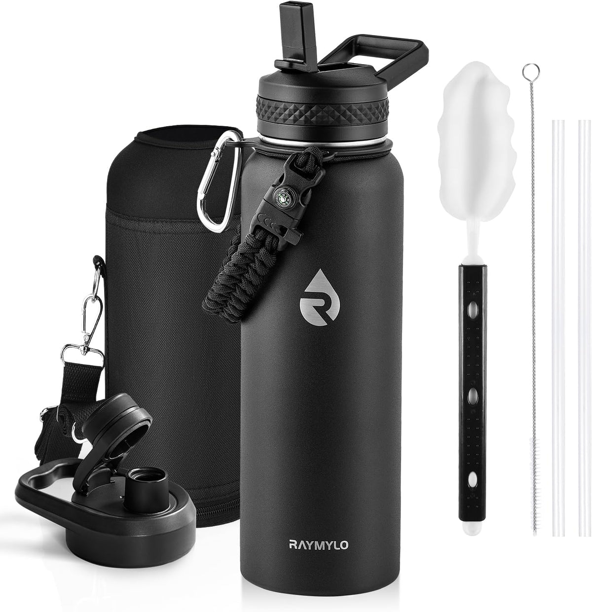 Insulated Water Bottle 40 Oz, Triple Wall Vacuum Stainless Steel
