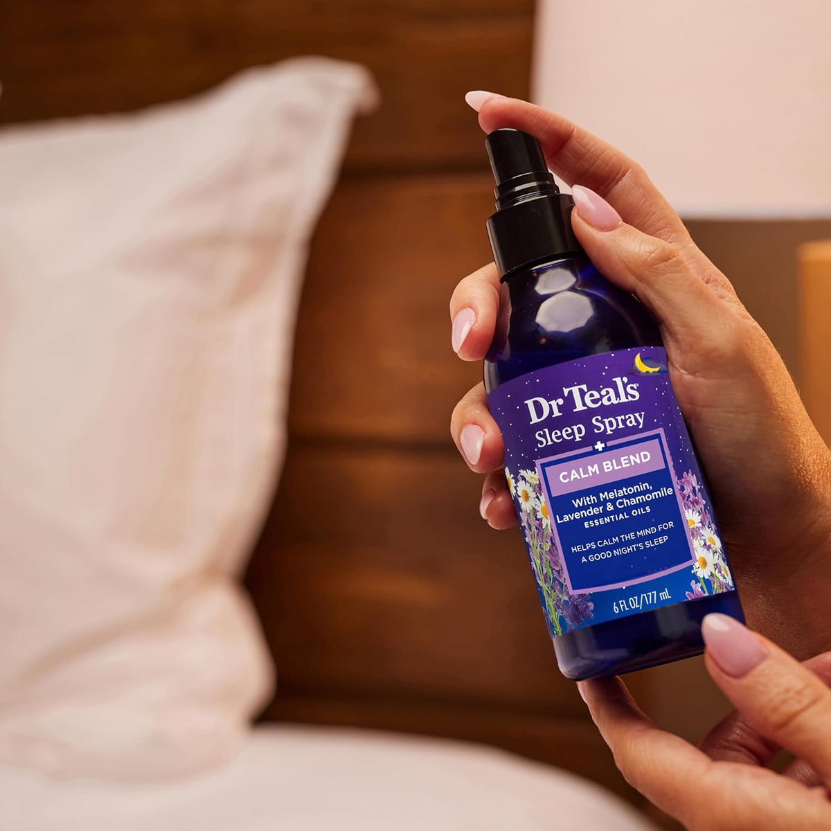 Calm Blend Spray with Melatonin, Lavender & Chamomile Essential Oils, 6 Fl Oz (Pack of 3)