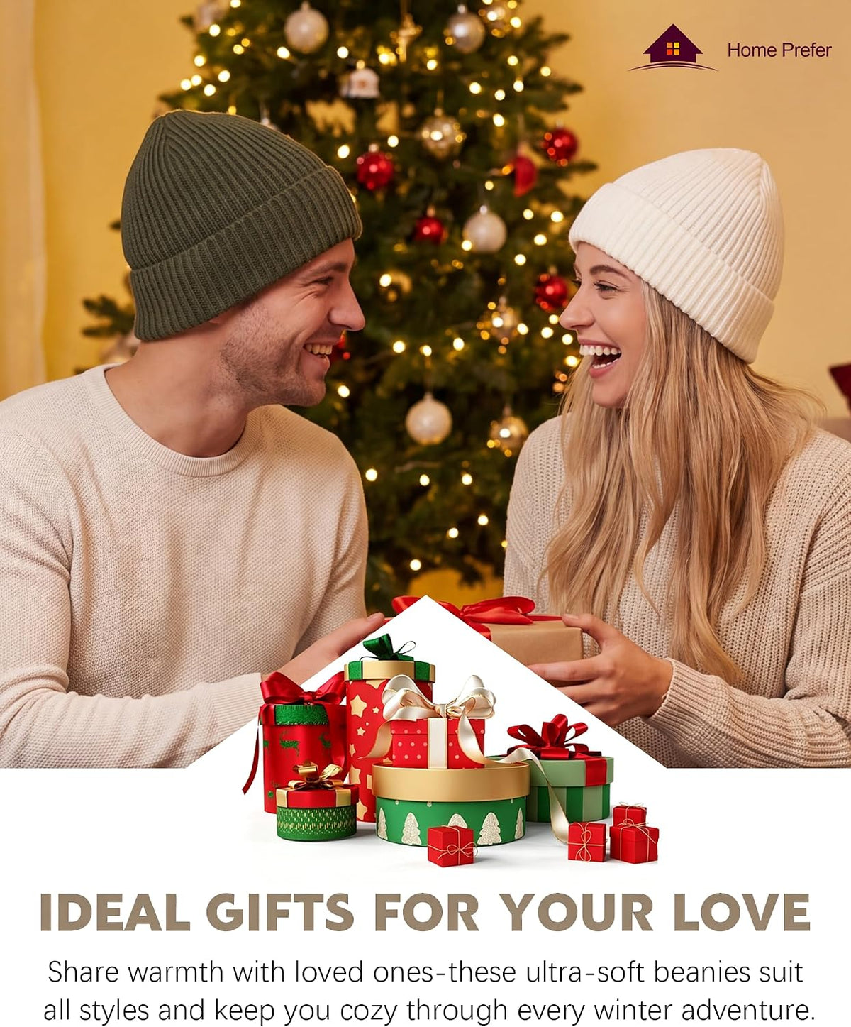 Rib Knit Beanie Hat for Men and Women Cuffed Beanie Winter Hat