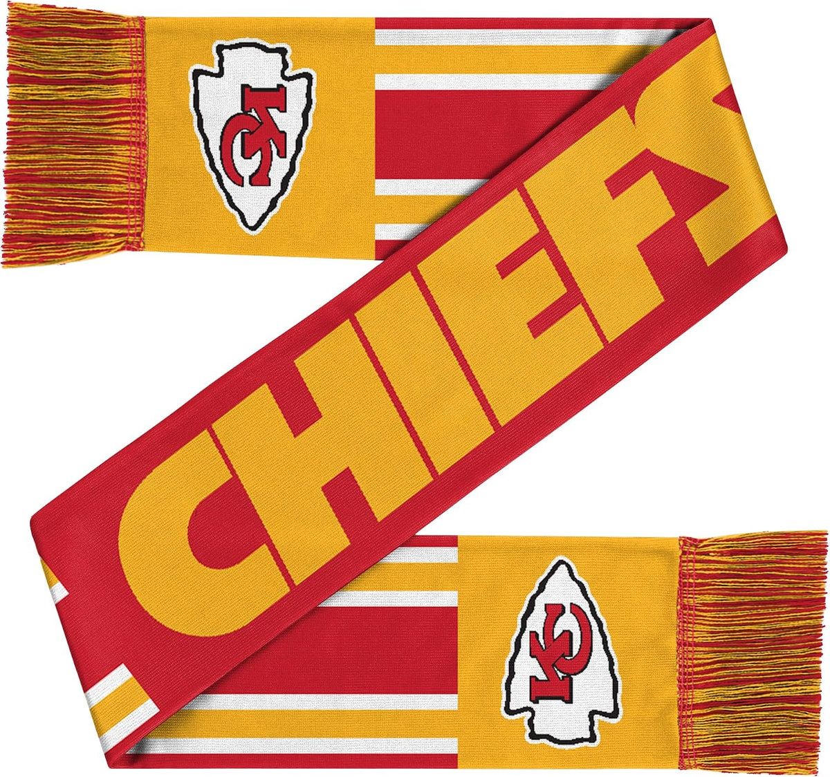 NFL Unisex-Adult Officially Licensed Team Color Stripe Wordmark Primary Logo Football Neck Warmer Scarf