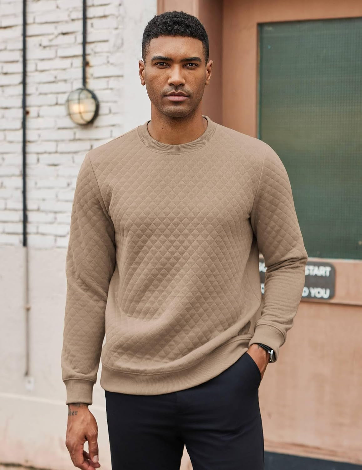 Men'S Crewneck Sweatshirts Long Sleeve Casual Pullovers Sweaters