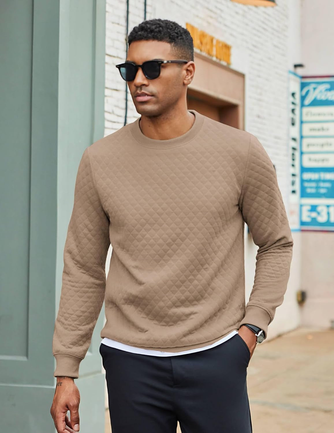 Men'S Crewneck Sweatshirts Long Sleeve Casual Pullovers Sweaters