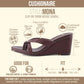 Mona Slip-On Lightweight Womens Sandals, Comfortable Wedge Flip Flops for Women with Crossover Strap
