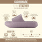 Feather EVA Slides for Women – Comfortable Slip on Womens Slippers, Indoor Outdoor Shower Shoes, Beach Essential Cloud Slides