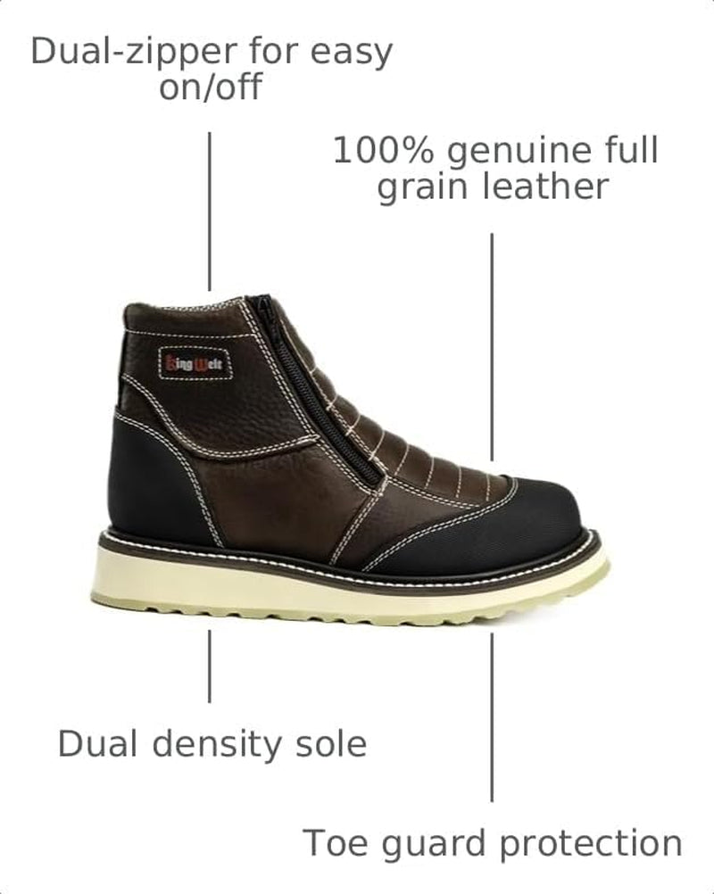 Ultra Flex 6" 337 Zipper Double Density Lightweight Men Work Boots