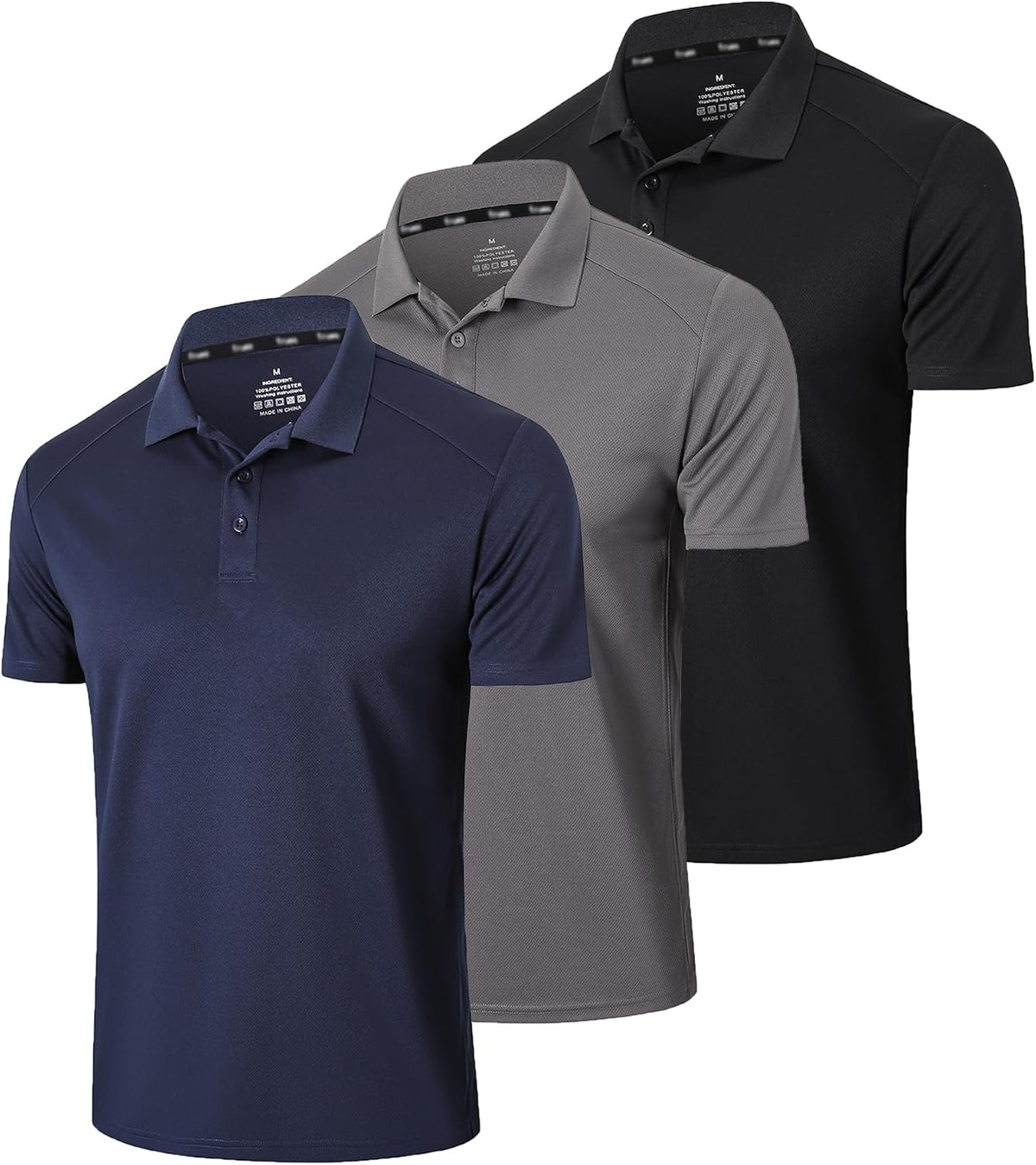 Men’S 1/3 Pack Polo Shirt Athletic Short Sleeve Golf Shirt