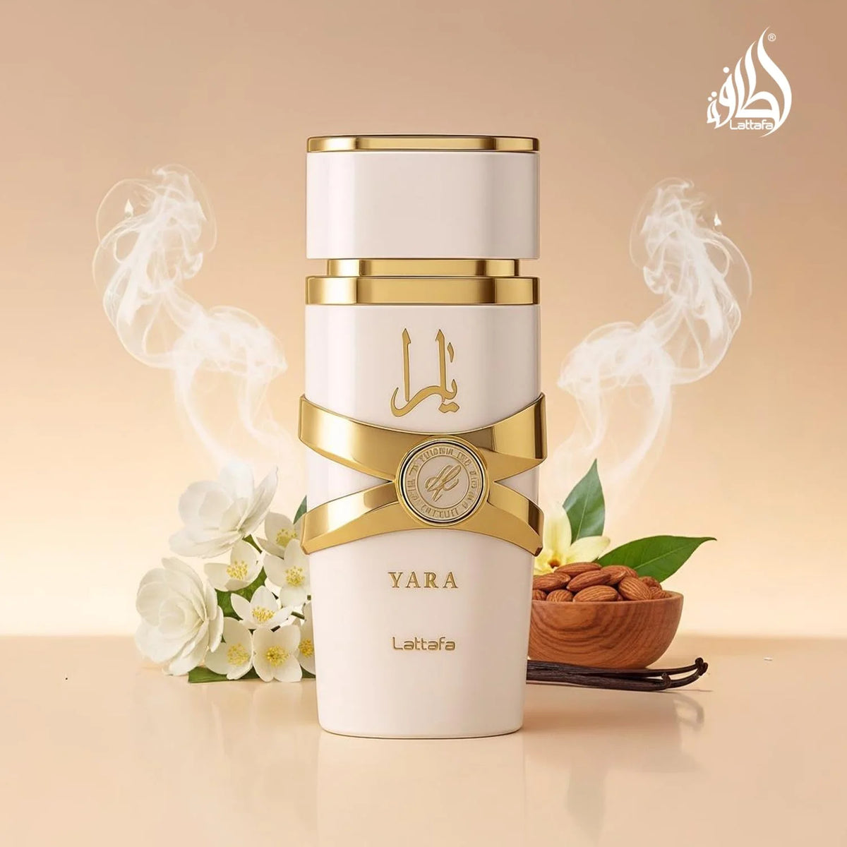 Lattafa Yara Moi Eau De Parfum 3.4 oz / 100 ml for Women, White Yara Sweet Fruity Floral Gourmand Perfume with Pear, Pink Pepper, Black Currant, Tuberose, Jasmine, Almond, Vanilla, Cashmeran and Patchouli, Elegant Signature Scent