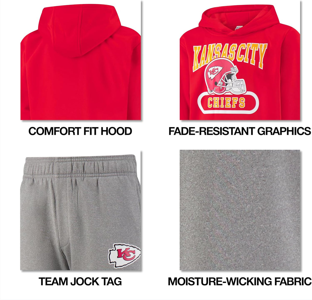 Youth NFL Official Super Soft Hoodie Sweatshirt & Jogger Sweatpants Set