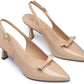 Women'S Closed Toe Heels Slingback Pumps Dress Shoes