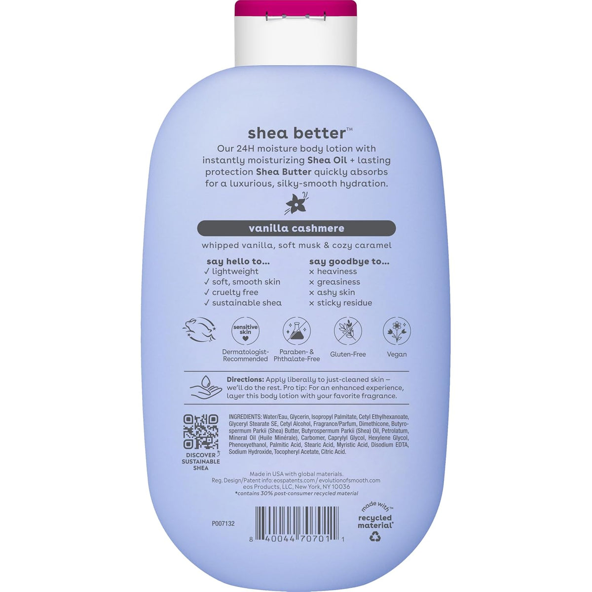 Shea Better Body Lotion- Vanilla Cashmere, 24-Hour Moisture, 16 Fl Oz