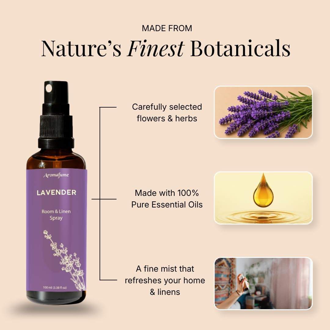 Lavender Air Freshener Spray for Room, Linen & Pillow 100Ml by