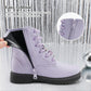 Girls Combat Boots with DIY Lace up Zipper Ankle Boots
