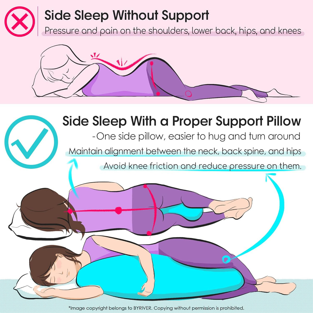 39" C Shaped Body Pillow for Side Sleeping Adults Men Women, Anxiety Relief Hugging Gaming Pillow, Pregnancy Maternity Leg Knee Support Pillow, Gifts for New Moms, Washable Pillowcase(L)