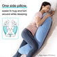 39" C Shaped Body Pillow for Side Sleeping Adults Men Women, Anxiety Relief Hugging Gaming Pillow, Pregnancy Maternity Leg Knee Support Pillow, Gifts for New Moms, Washable Pillowcase(L)