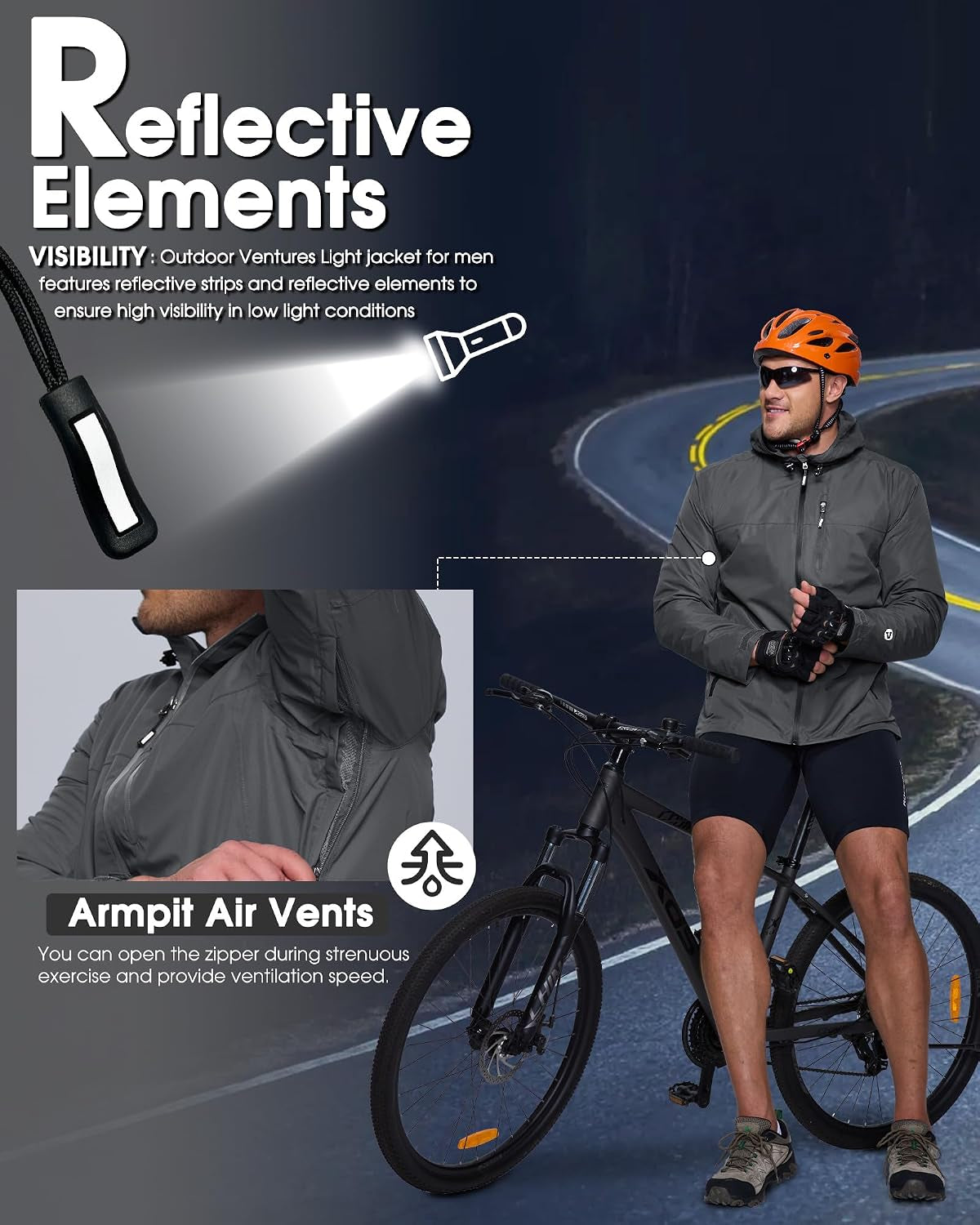 Men'S Packable Rain Jacket Waterproof Lightweight Raincoat