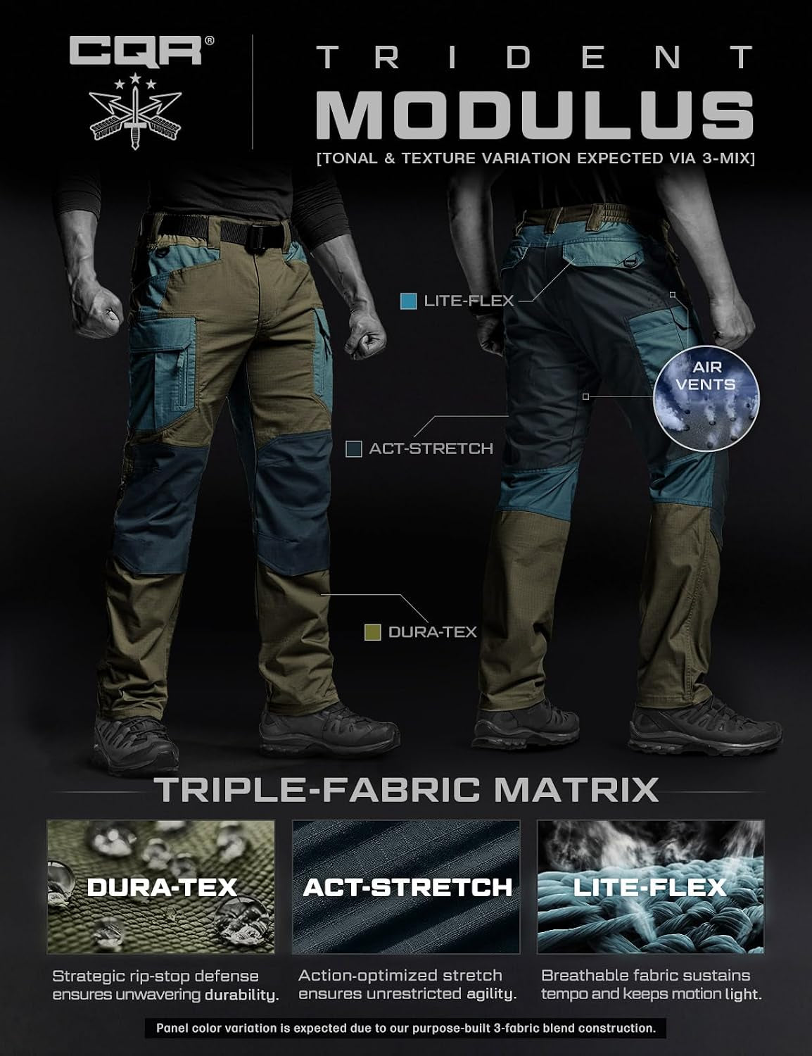 Men'S Flex Stretch Tactical Pants, Water Resistant Ripstop Cargo Pants, Lightweight EDC Outdoor Work Hiking Pants