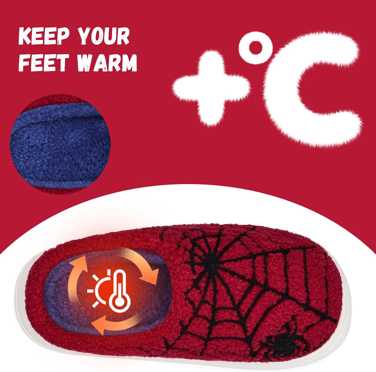 Kids Slippers Boys Girls Warm Winter House Slippers Big Little Kids Non-Slip Soft Plush Memory Foam Home Shoes for Indoor Outdoor