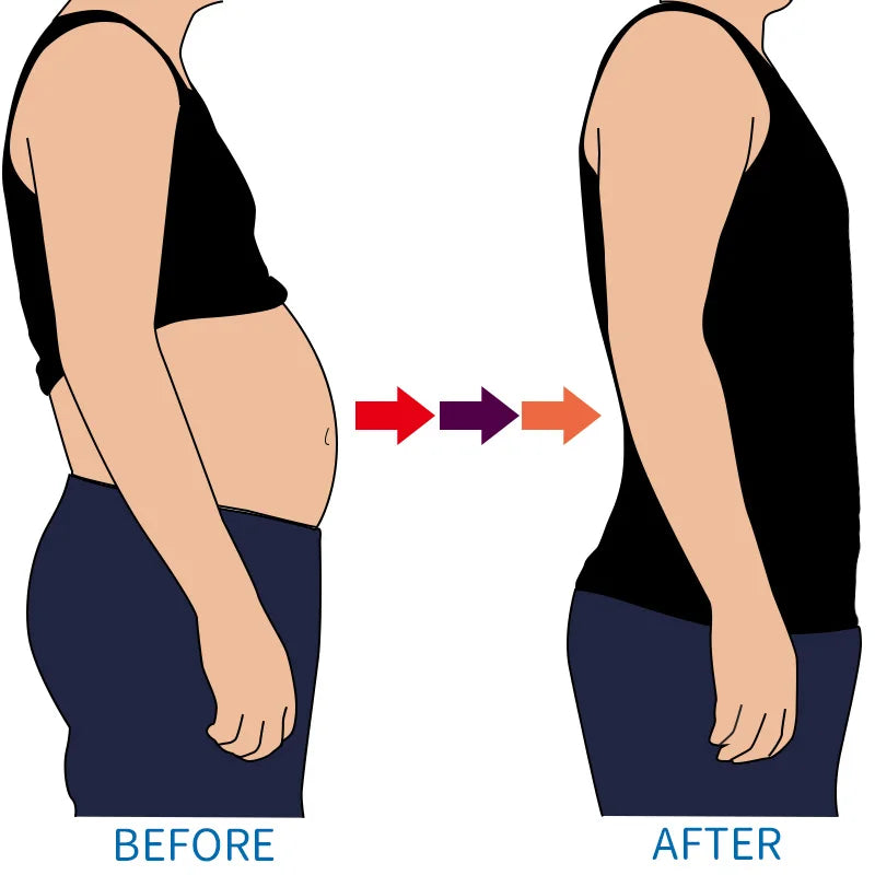 Mens Slimming Body Shaper Chest Compression Shirts Gynecomastia Abdomen Slim Vest Tummy Control Shapewear Waist Trainer Corset