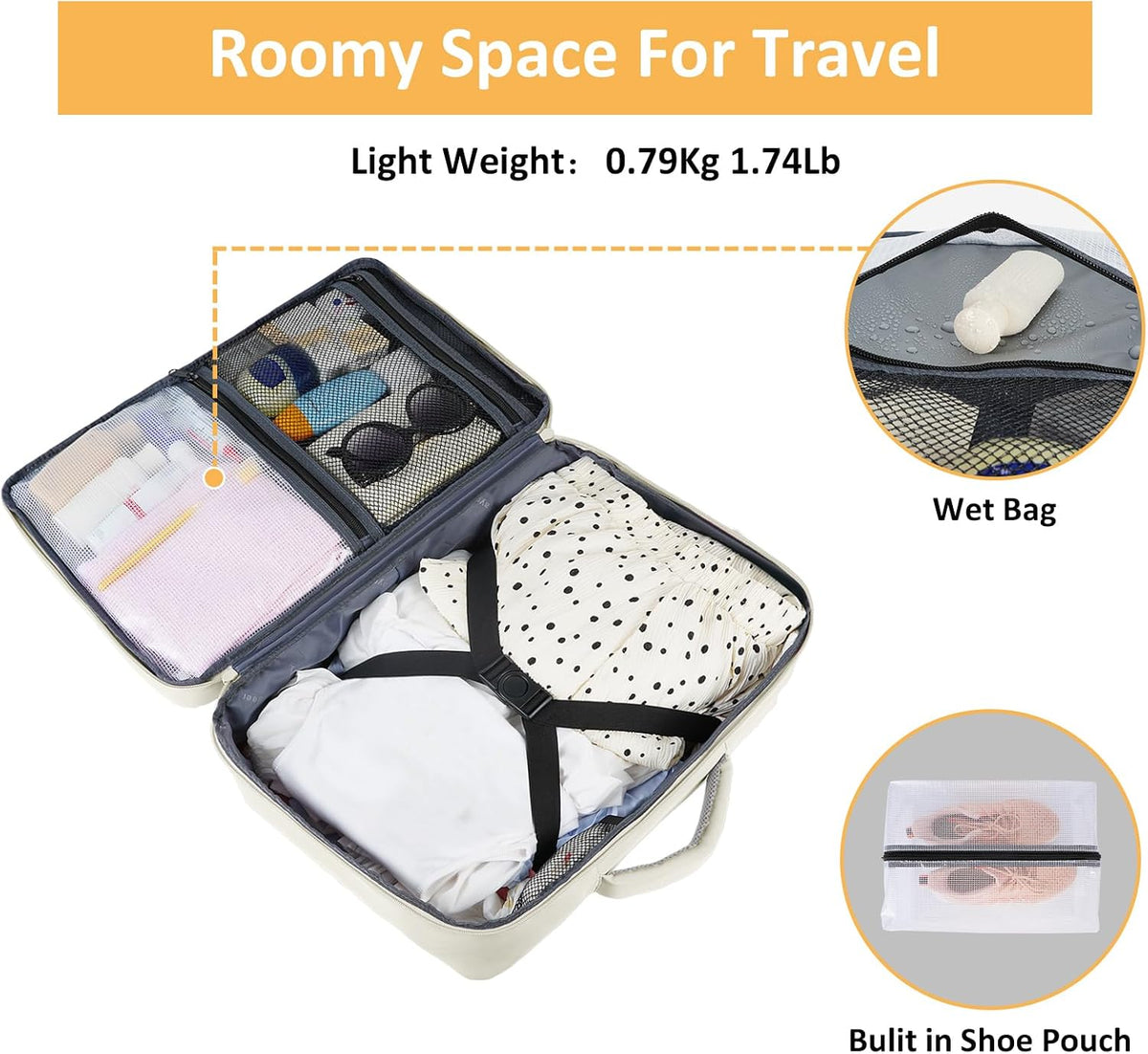 Travel Backpack for Women, Carry on Backpack with Shoe Pouch
