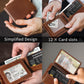 Genuine Leather Wallet for Men Bifold RFID Blocking Wallets with 12 Card Slots, 2ID Window & 2 Cash Pocket - Includes Gift Box (Coffee Brown)