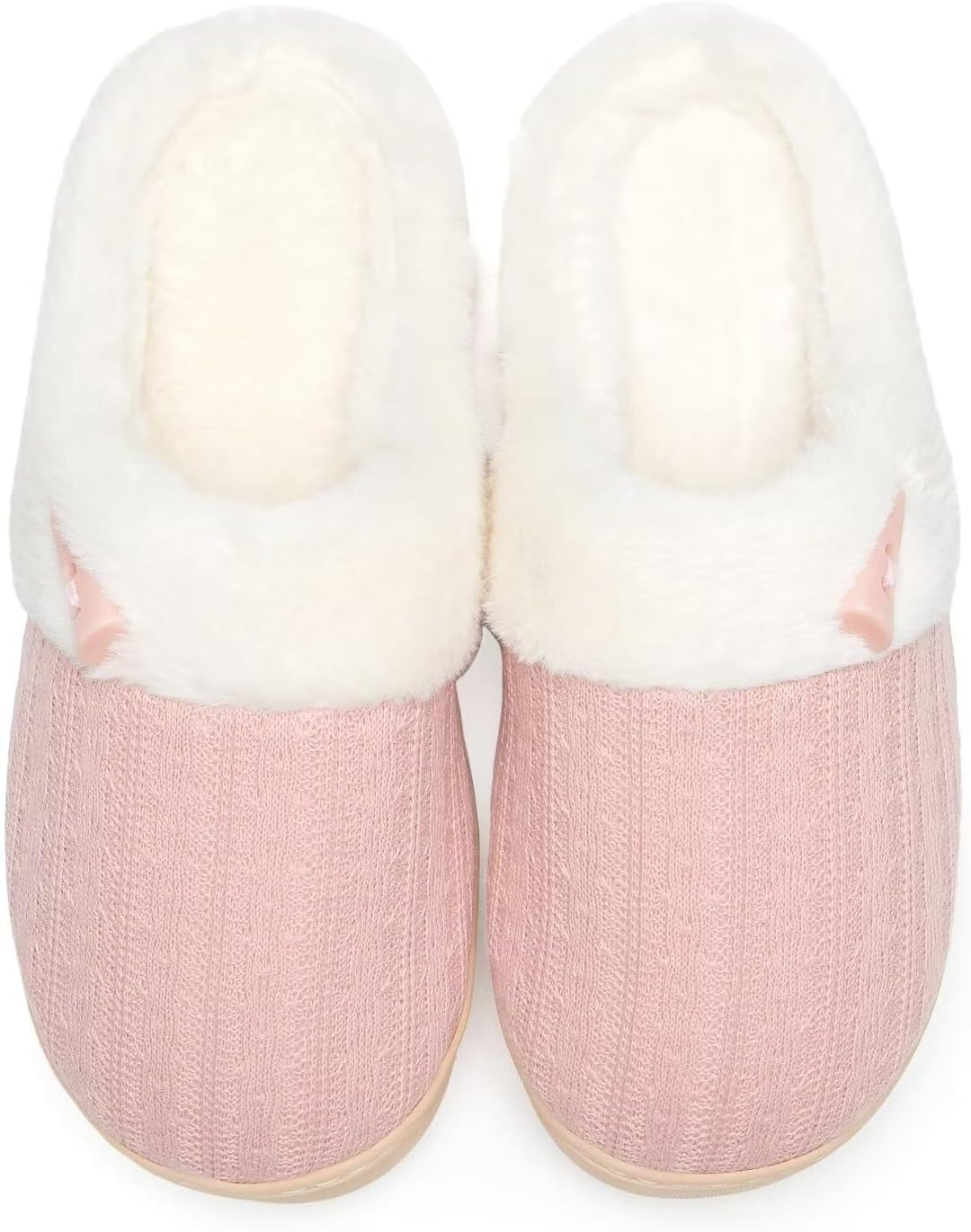 Women'S Fuzzy House Slippers Memory Foam Cute Ladies Home Shoes