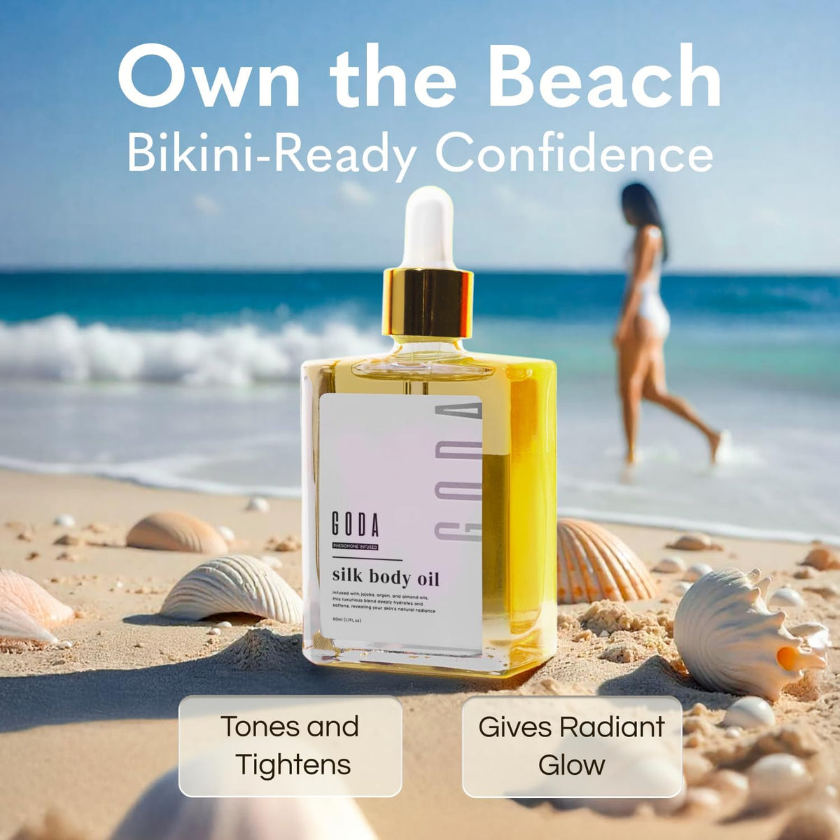 Silk Body Oil Women - Firming anti Aging Moisturizing Formula, Crepey Skin Hydrating after Shower, Scented Organic Blend Premium Skincare