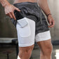 Running Shorts Men Gym Sports Shorts 2 in 1 Quick Dry Workout Training Gym Fitness Jogging Short Pants Summer Men Shorts 2023