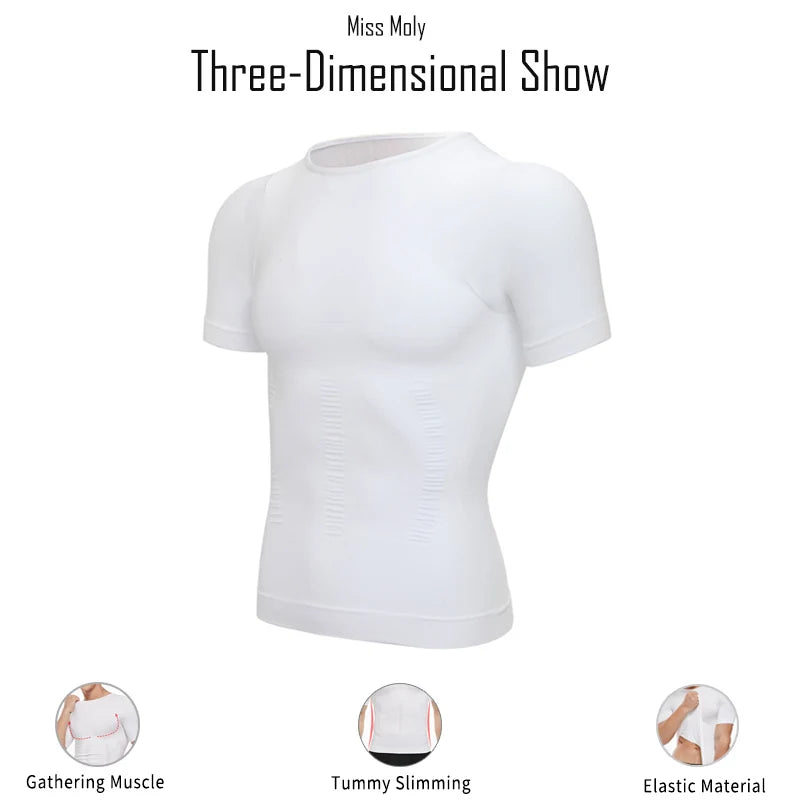 Mens Slimming Body Shaper Chest Compression Shirts Gynecomastia Abdomen Slim Vest Tummy Control Shapewear Waist Trainer Corset