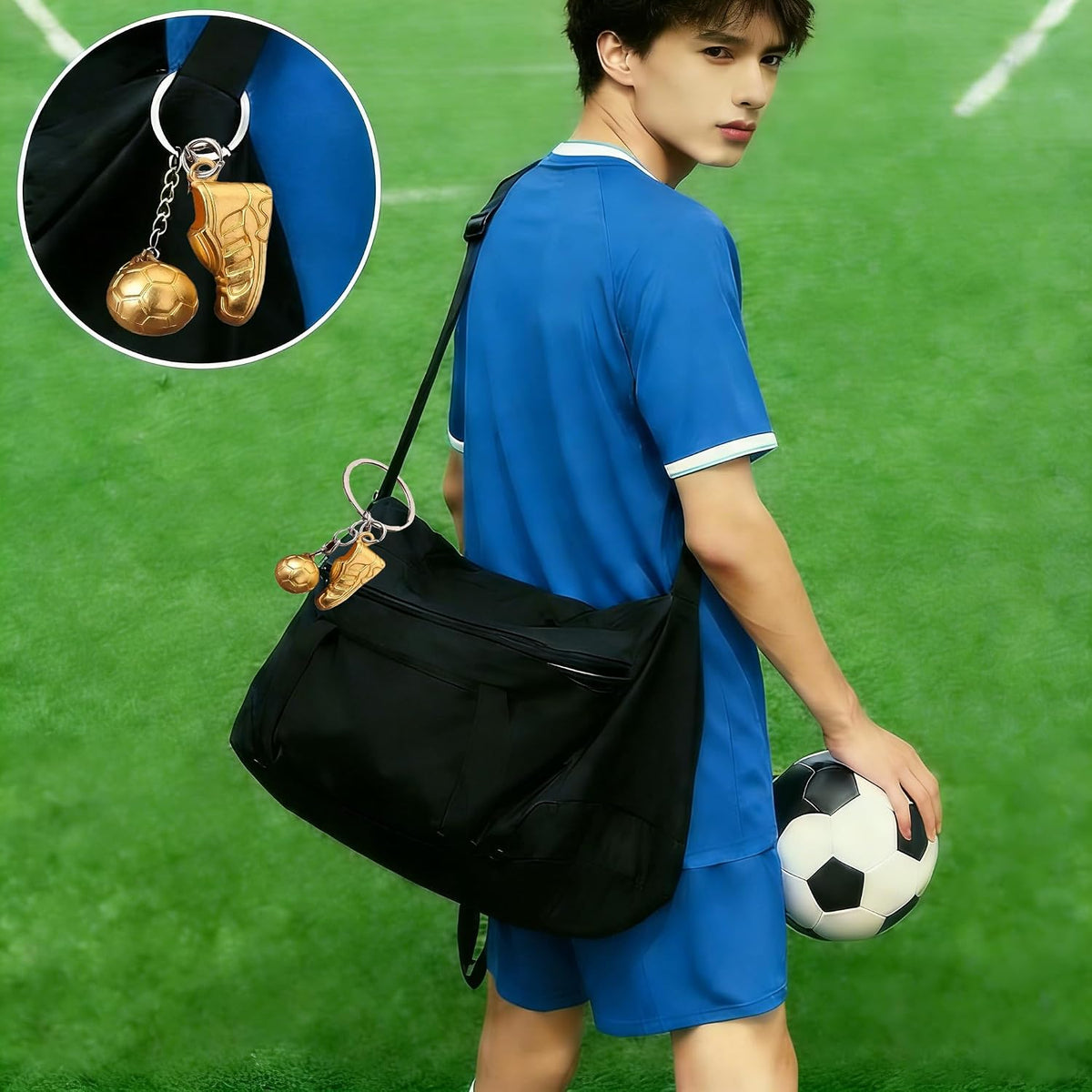 Cute Soccer Ball Keychain Mini Soccer Party Favors 2026 World Cup Football Fan Gift & Souvenir Keychain Backpacks