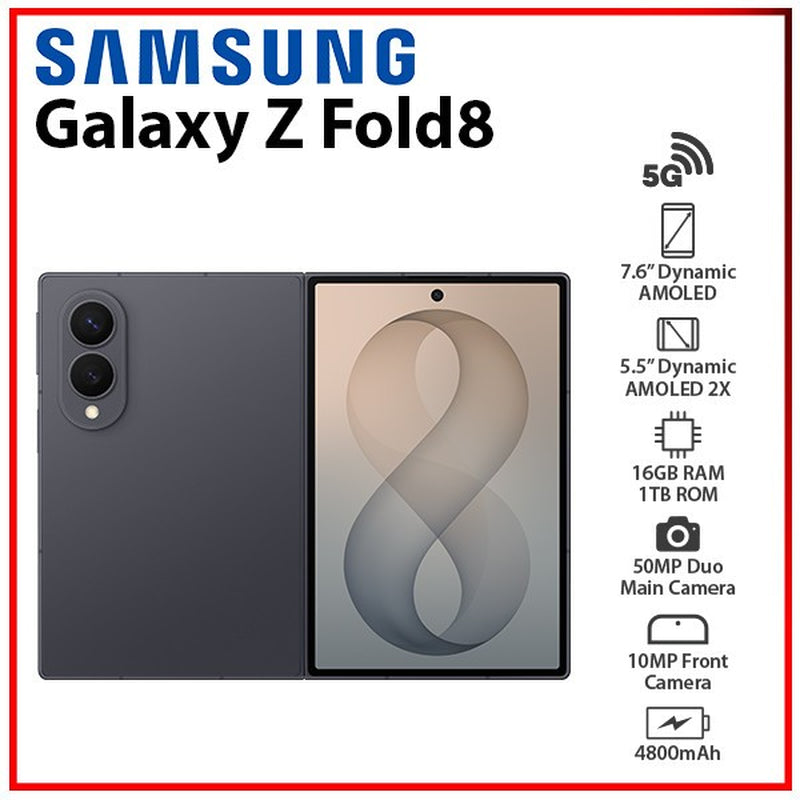 Samsung Galaxy Z Fold8 5G GRAPHITE 16GB+1TB Dual SIM Android Cell Phone