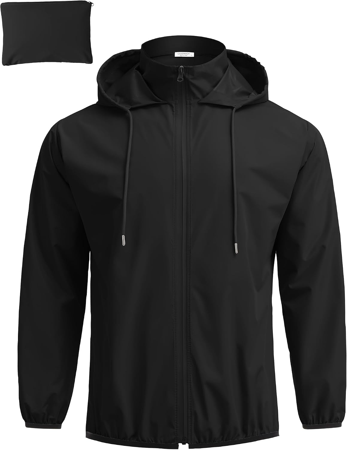 Men'S Light Rain Jacket Packable Waterproof Raincoat Windbreaker