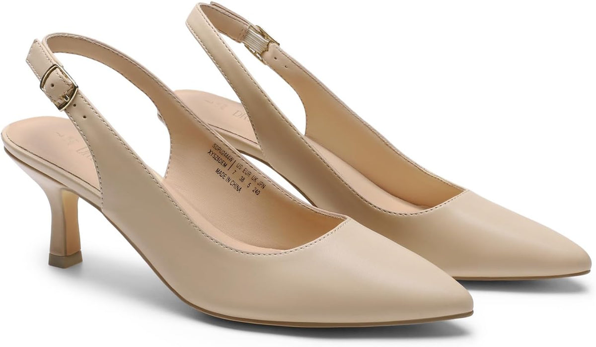 Women'S Kitten Slingback Heels Pumps