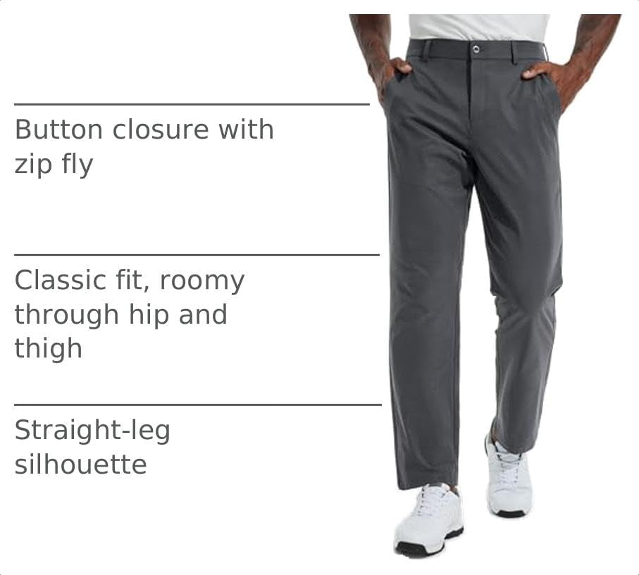 Men'S Golf Pants 30"/32"/34" Business Casual Suit Slacks