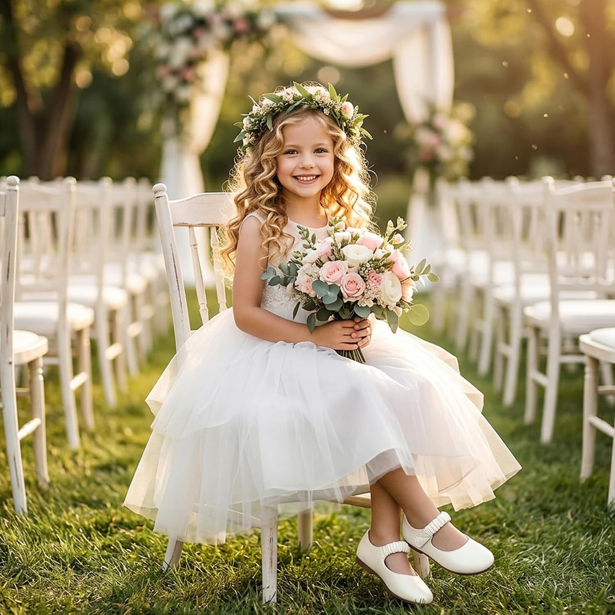 Girls Mary Jane Shoes Soft Sole Comfortable Ballerina Flat Ballet Dress Shoes for Little Kids Patent Leather School Wedding Party Wide Feet Friendly
