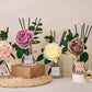 Cocorina Reed Diffuser Set, Flower Reed Diffuser Cashmere Vanilla, Scented Diffuser with Sticks Home Fragrance Essential Oil for Bathroom Shelf Decor, Living Room, Large Room, Rose/6.7 Ounce/1Pack