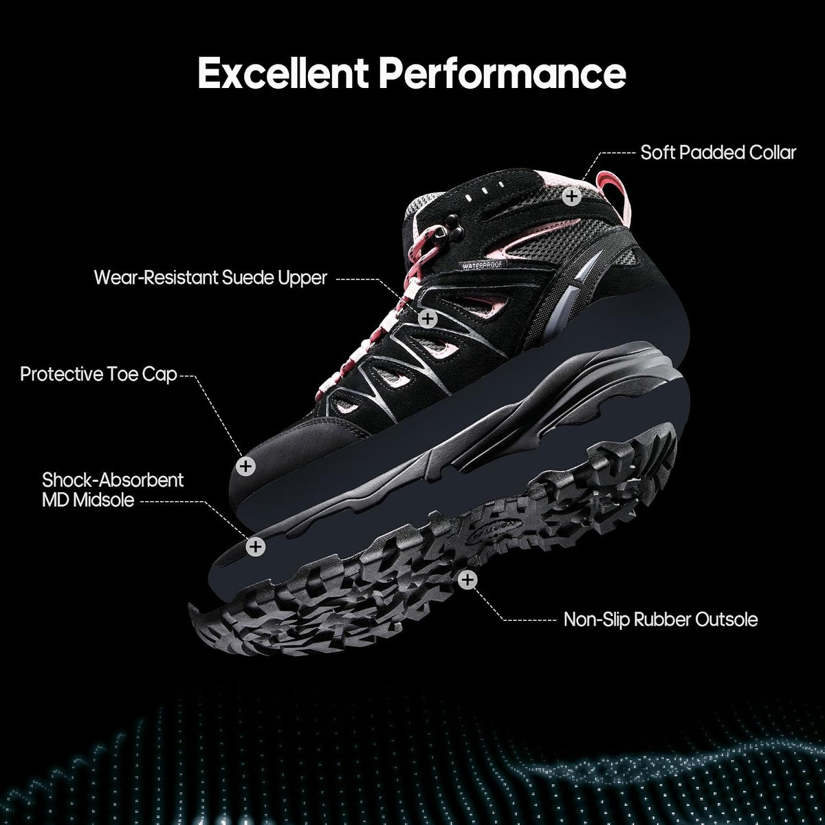 Women'S Waterproof Hiking Boots Trekking